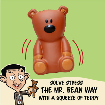 Mr Bean Teddy Squishy Toy, Officially Licensed Stress Toy