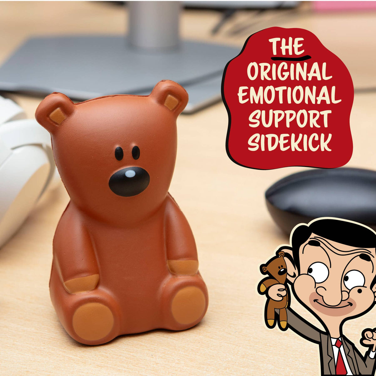 Mr Bean Teddy Squishy Toy, Officially Licensed Stress Toy