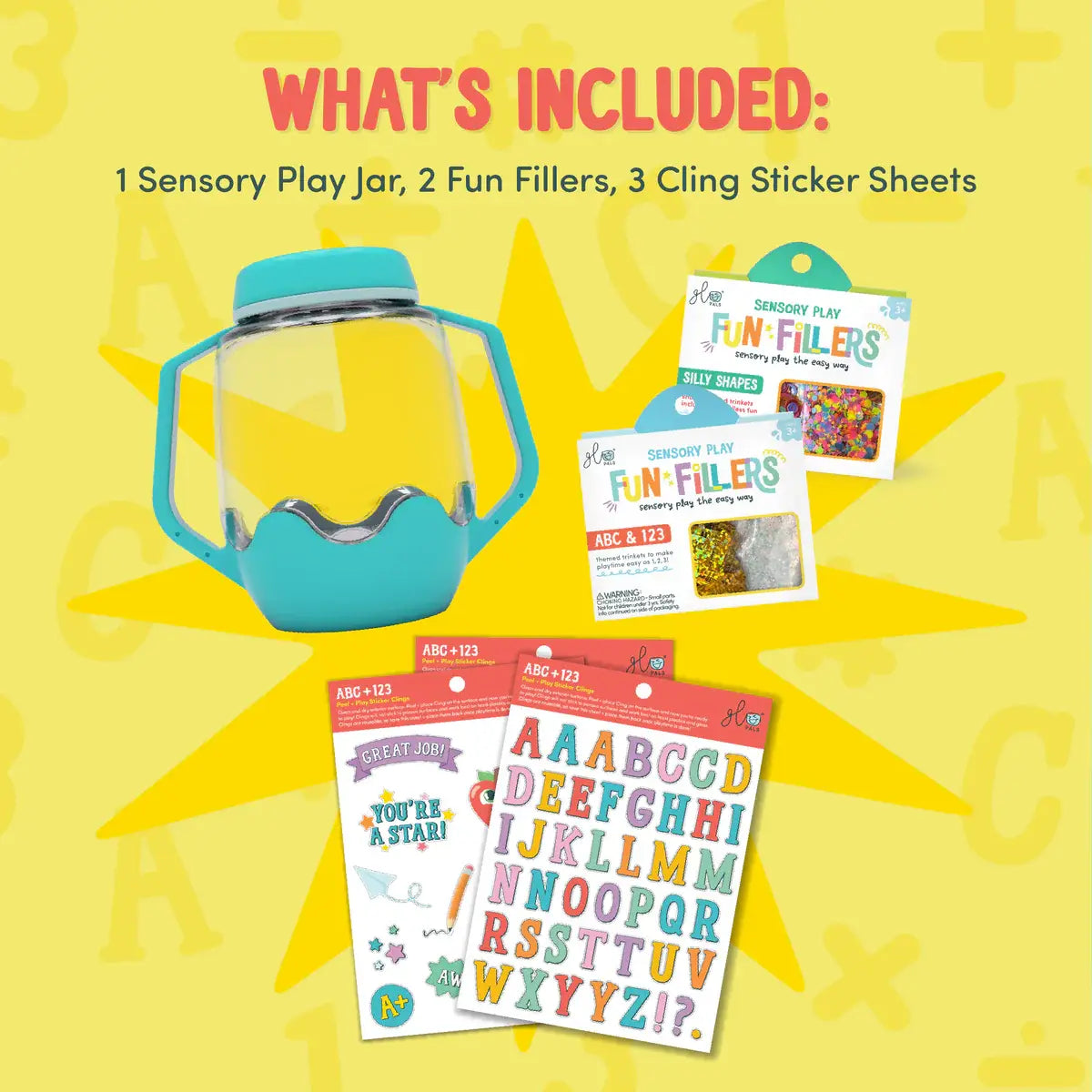 Glo Pals DIY Sensory Jar Gift Set - Blue - ABC