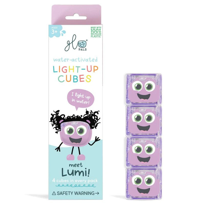 Glo Pals Light up Sensory Cubes - 4 Pack