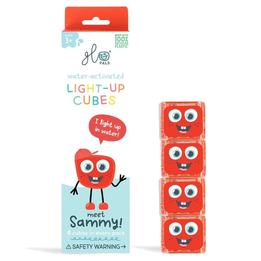 Glo Pals Light up Sensory Cubes - 4 Pack