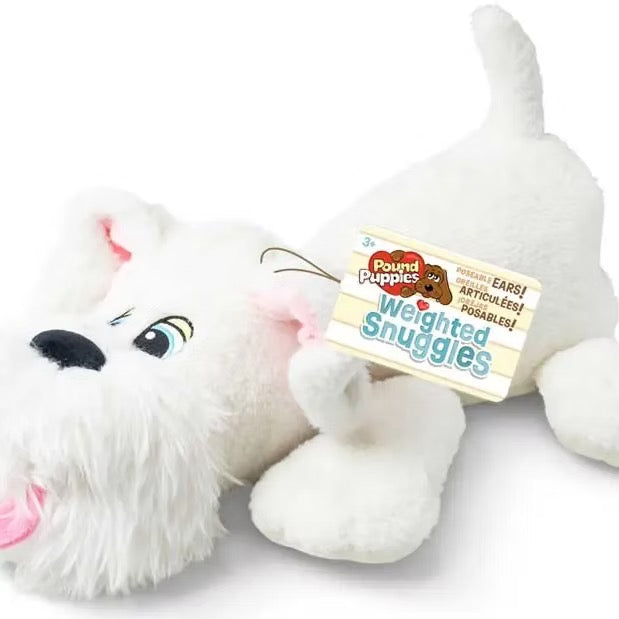 Weighted Snuggles Plush - White with Fluffy Beard