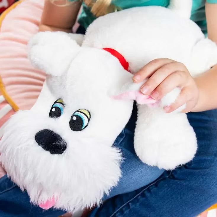 Weighted Snuggles Plush - White with Fluffy Beard