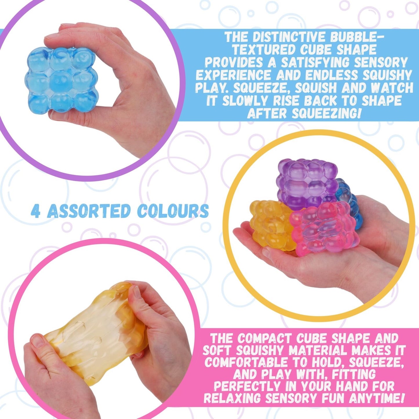 Glitter Bubble Squishy Cube
