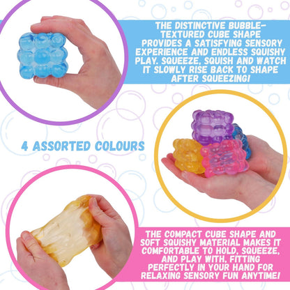 Glitter Bubble Squishy Cube