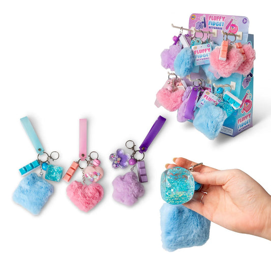 Fluffy fidget Keychains