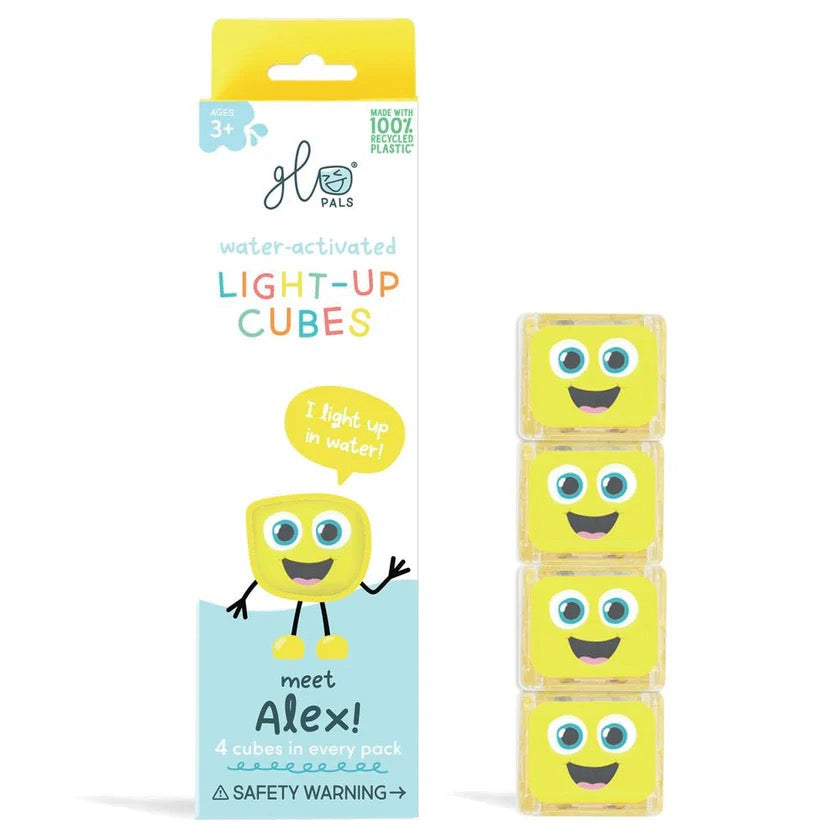 Glo Pals Light up Sensory Cubes - 4 Pack