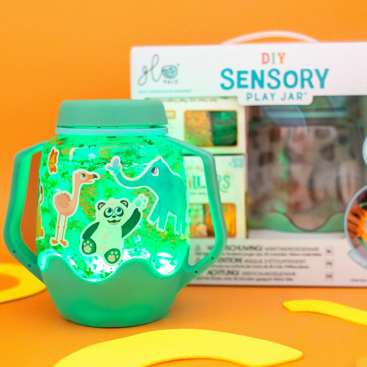 Glo Pals DIY Sensory Jar Gift Set - Green - Zoo